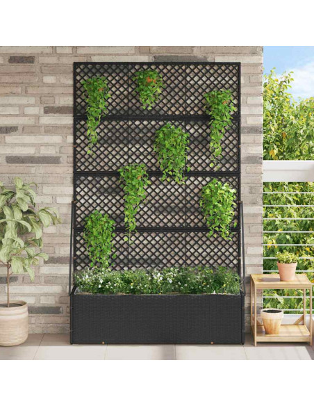 Vaso da giardino Nero 105 x 30 x 170 cm Metallo