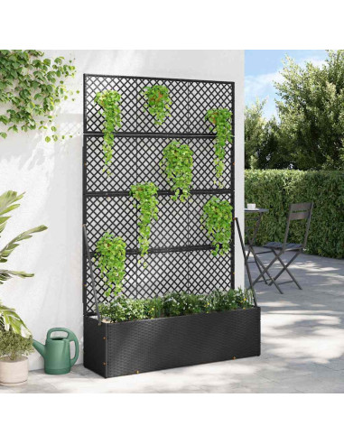 Vaso da giardino Nero 105 x 30 x 170 cm Metallo