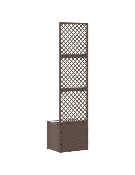 Vaso da giardino Marrone 35 x 30 x 135 cm Metallo