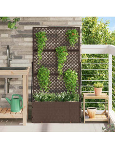 Vaso da giardino Marrone 70 x 30 x 135 cm Metallo 2