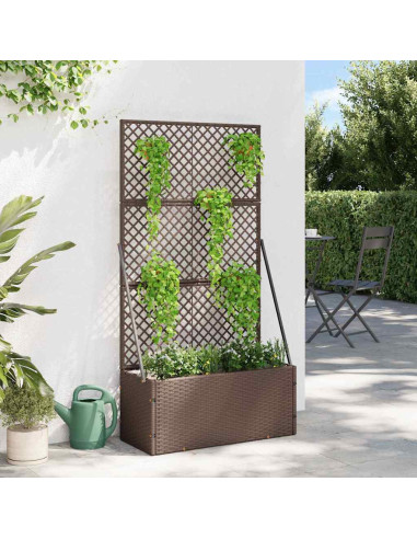Vaso da giardino Marrone 70 x 30 x 135 cm Metallo