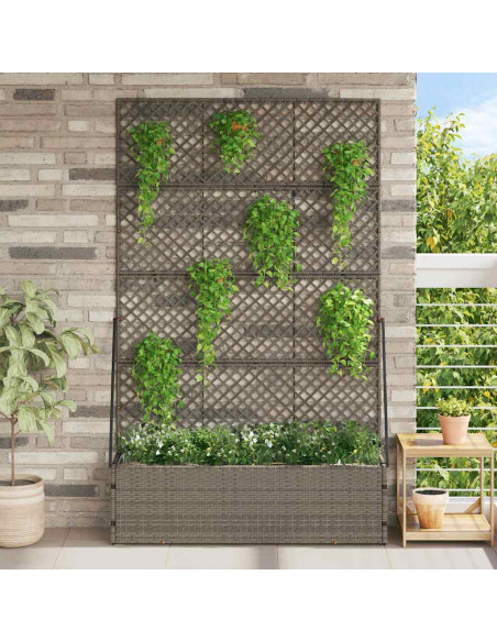 Vaso da giardino Grigio 105 x 30 x 170 cm Metallo