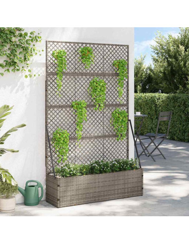 Vaso da giardino Grigio 105 x 30 x 170 cm Metallo