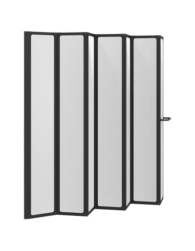 Parete doccia Altro Nero 168 x 140 cm Alluminio