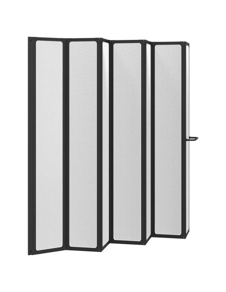 Parete doccia Altro Nero 168 x 140 cm Alluminio