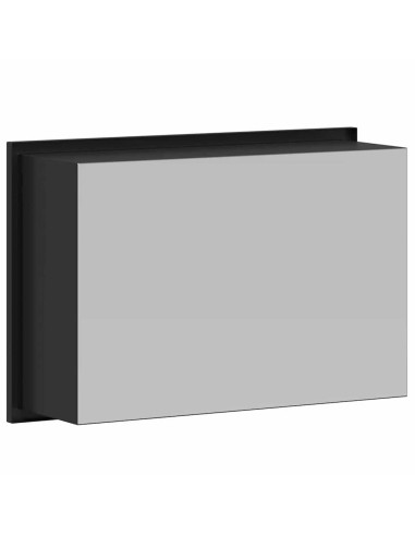 Nicchia per doccia Nero 30 x 20 x 9,5 cm Acciaio inossidabile