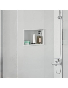 Nicchia per doccia Bianco 30 x 20 x 9,5 cm Acciaio inossidabile 2