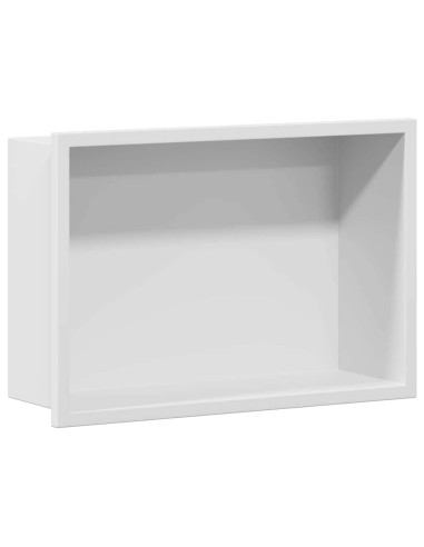 Nicchia per doccia Bianco 30 x 20 x 9,5 cm Acciaio inossidabile