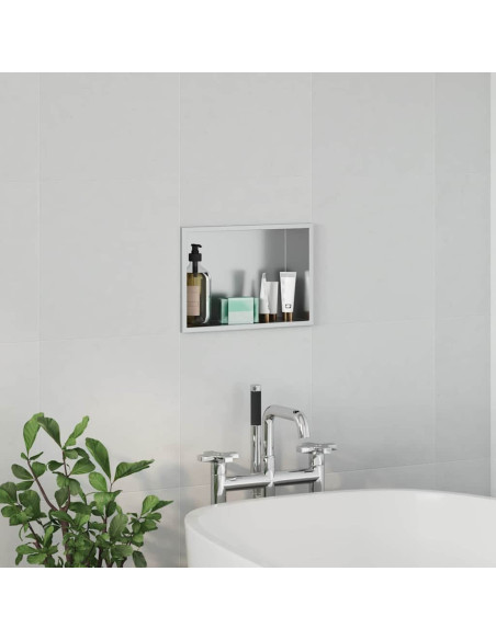 Nicchia per doccia Argento 30 x 20 x 9,5 cm Acciaio Inox