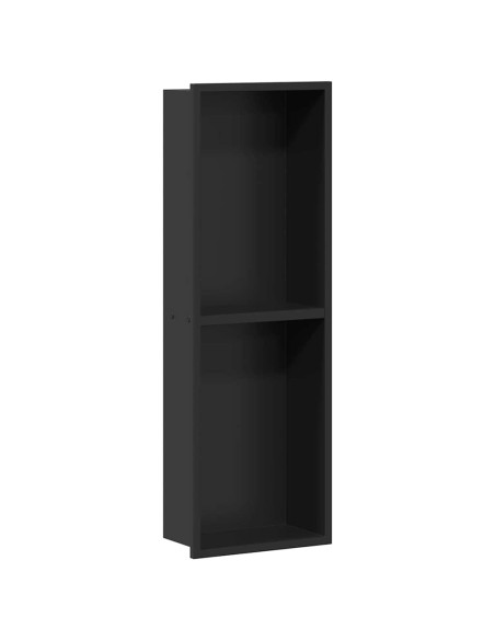 Nicchia per doccia Nero 60 x 20 x 9.5 cm Acciaio inossidabile