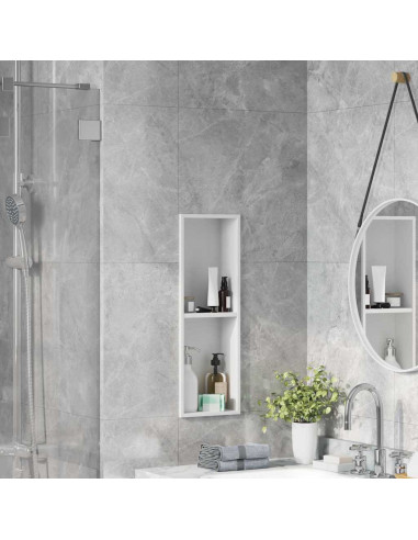 Nicchia per doccia Bianco 60 x 20 x 9,5 cm Acciaio inossidabile