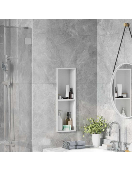 Nicchia per doccia Bianco 60 x 20 x 9.5 cm Acciaio inossidabile