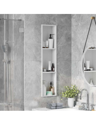Nicchia per doccia Bianco 90 x 20 x 9,5 cm Acciaio inossidabile