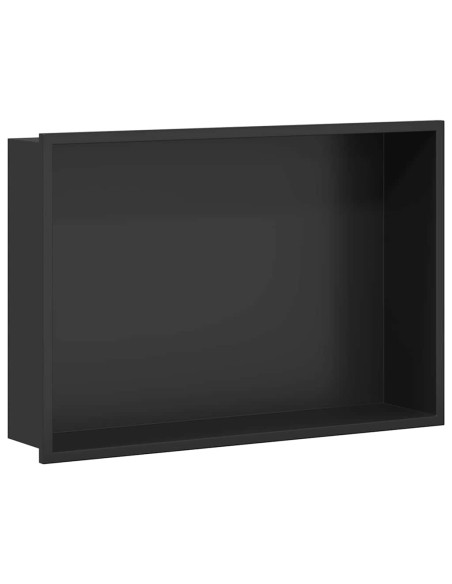 Nicchia per doccia Nero 45 x 30 x 9.5 cm Acciaio inossidabile
