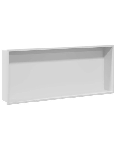 Nicchia per doccia Bianco 75 x 30 x 9,5 cm Acciaio inossidabile