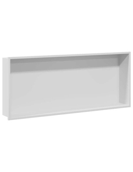 Nicchia per doccia Bianco 75 x 30 x 9.5 cm Acciaio inossidabile