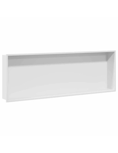Nicchia per doccia Bianco 90 x 30 x 9,5 cm Acciaio inossidabile