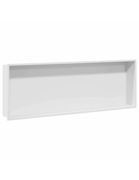 Nicchia per doccia Bianco 90 x 30 x 9.5 cm Acciaio inossidabile