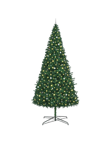 Albero di Natale con luci a corde decorative Verde 400 cm PVC