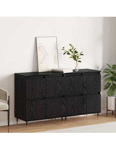 Armadio 2 pcs Rovere Nero 60 x 35 x 70 cm 2