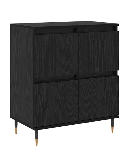 Sideboards 2 pcs Rovere nero 120 x 35 x 70 cm Legno multistrato