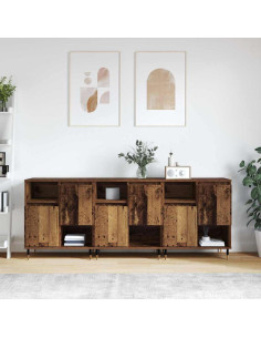 Sideboards 3 pcs Legno vecchio 180 x 35 x 70 cm 2