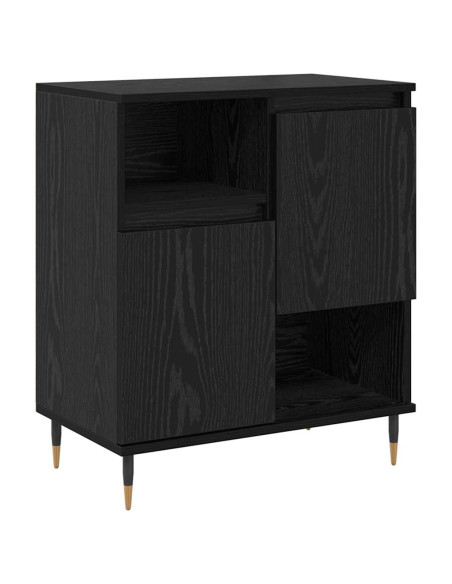 Sideboards 3 pcs Rovere nero 180 x 35 x 70 cm Legno multistrato