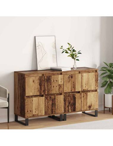 Credenza 2 pcs Legno vecchio 60 x 35 x 70 cm