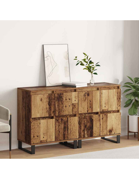 Credenza 2 pcs Legno vecchio 60 x 35 x 70 cm