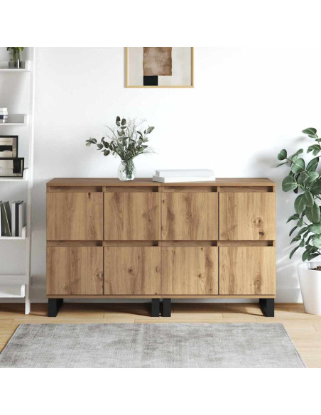 Credenza 2 pcs Rovere artigianale 60 x 35 x 70 cm