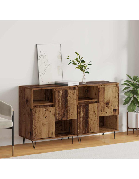Credenza 2 pcs Legno vecchio 60 x 35 x 70 cm