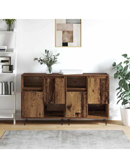 Credenza 2 pcs Legno vecchio 60 x 35 x 70 cm