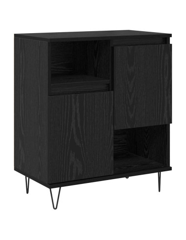 Credenza 2 pcs Rovere Nero 60 x 35 x 70 cm