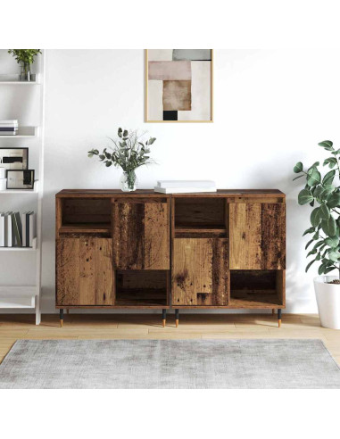 Sideboards 2 pcs Legno vecchio 120 x 35 x 70 cm