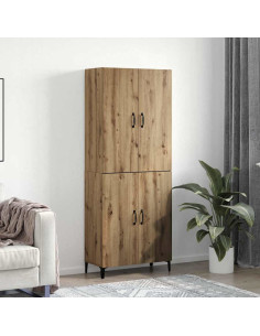 Credenza 2 pcs Rovere artigianale Legno multistrato 2