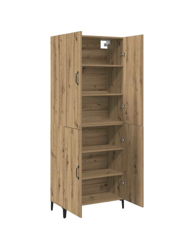 Credenza 2 pcs Rovere artigianale Legno multistrato