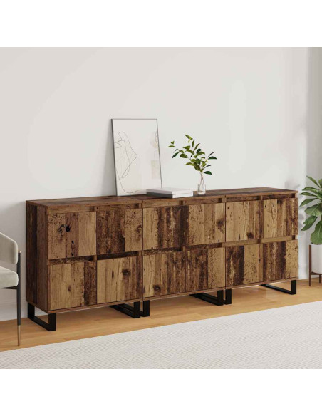 Sideboards 3 pcs Legno vecchio 180 x 35 x 70 cm