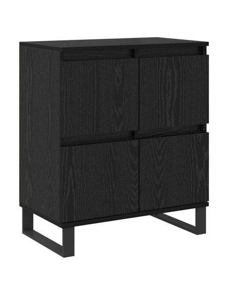 Sideboards 3 pcs Rovere nero 180 x 35 x 70 cm Legno multistrato