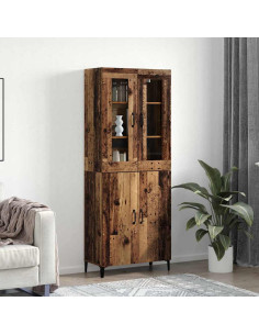 Credenza 2 pcs Legno vecchio Legno multistrato 2