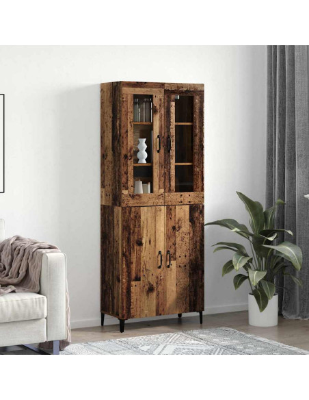 Credenza 2 pcs Legno vecchio Legno multistrato