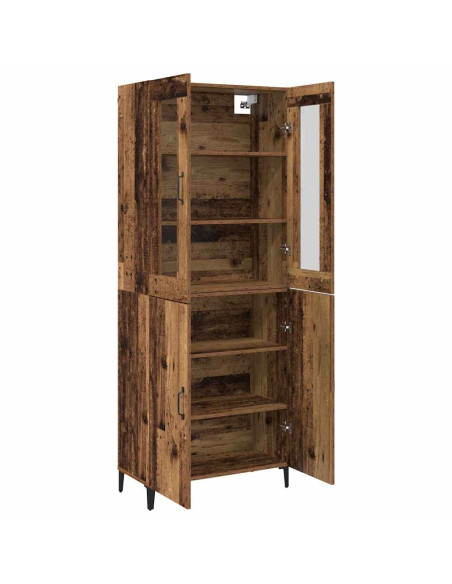 Credenza 2 pcs Legno vecchio Legno multistrato