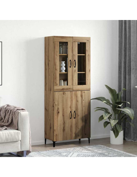 Credenza 2 pcs Rovere artigianale Legno multistrato