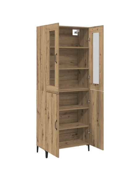 Credenza 2 pcs Rovere artigianale Legno multistrato