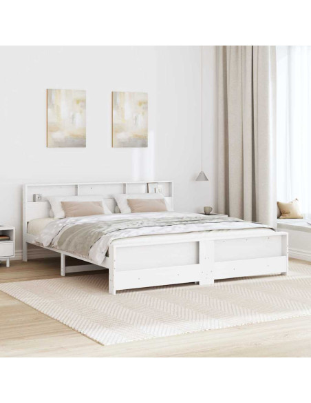 Struttura del letto Bianco 200 x 200 cm Legno multistrato