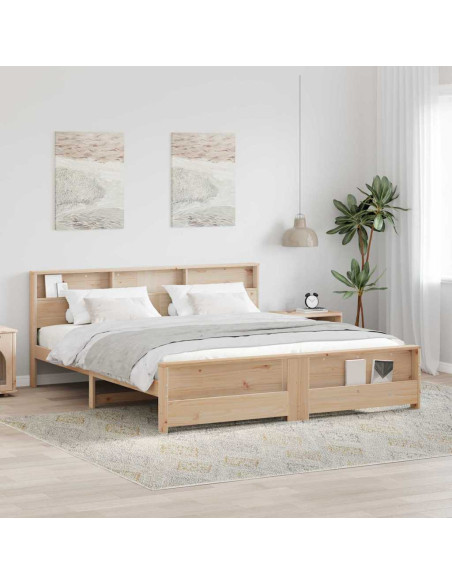 Struttura del letto Marrone 180 x 200 cm Legno di pino massello