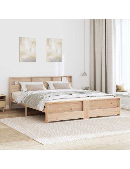 Struttura del letto Marrone 180 x 200 cm Legno di pino massello