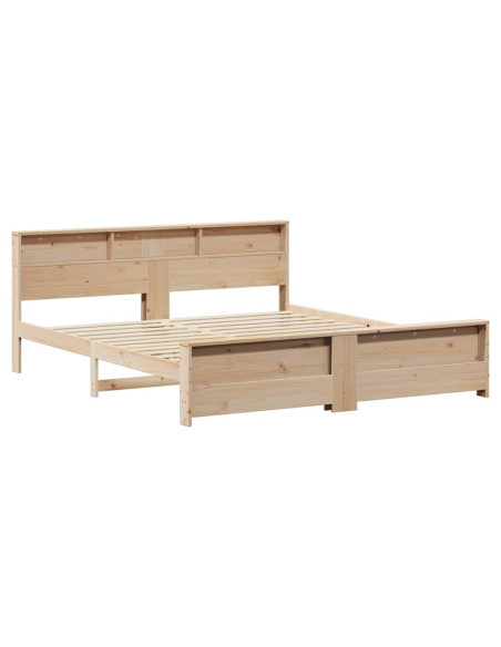 Struttura del letto Marrone 180 x 200 cm Legno di pino massello