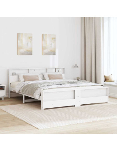 Struttura del letto Bianco 180 x 200 cm Legno multistrato