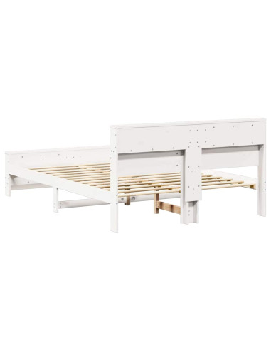 Struttura del letto Bianco 160 x 200 cm Legno multistrato