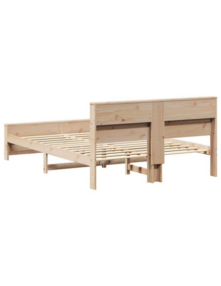 Struttura del letto Marrone 140 x 200 cm Legno di pino massello